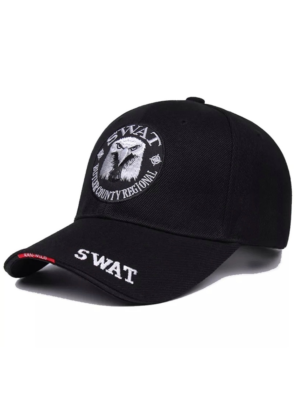 Кепка SWAT Police FBI с изогнутым козырьком Черная Унисекс WUKE One size Brand бейсболка (258672760)