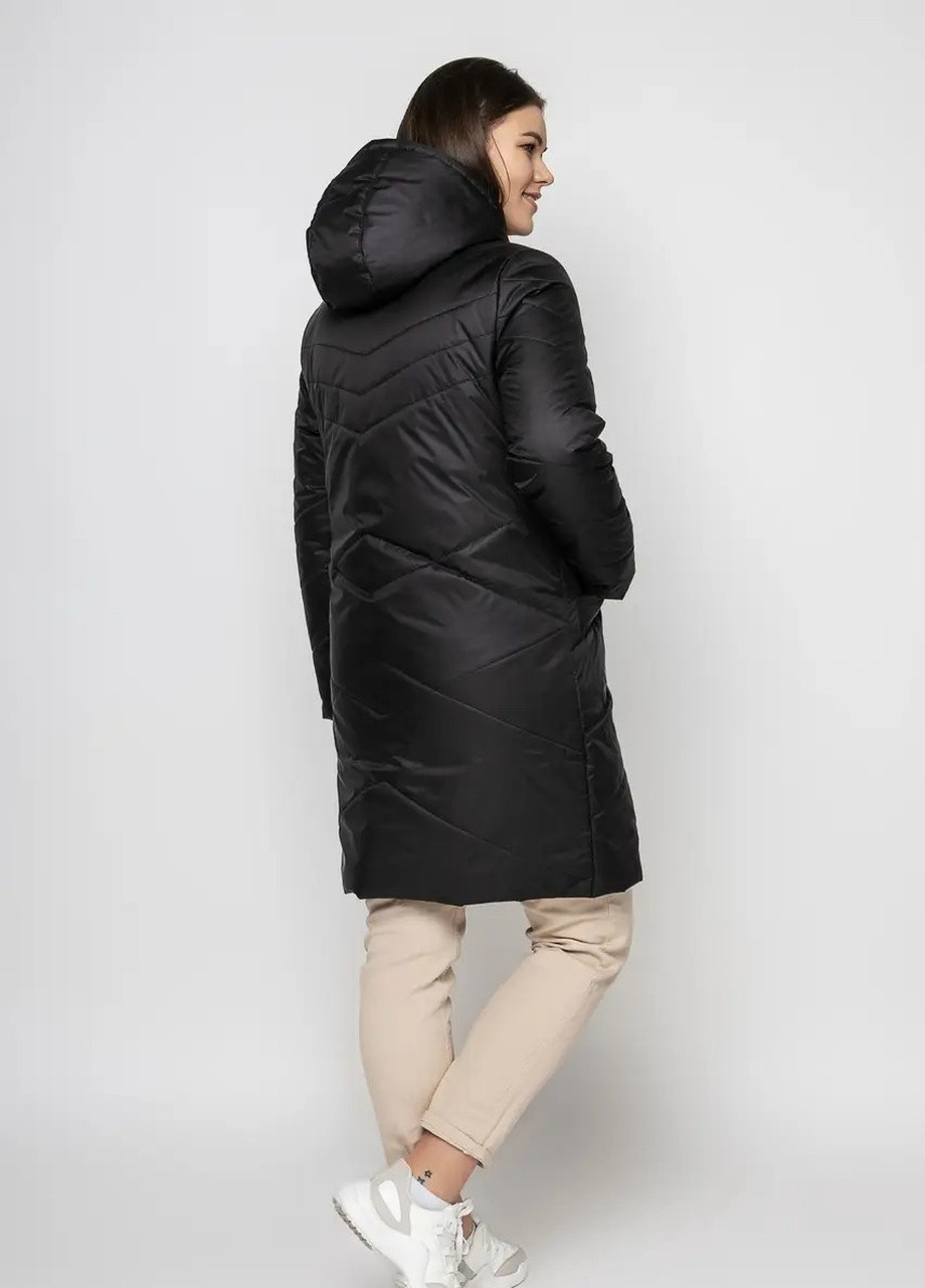 Черная демисезонная женская куртка DIMODA Жіноча куртка від українського виробника