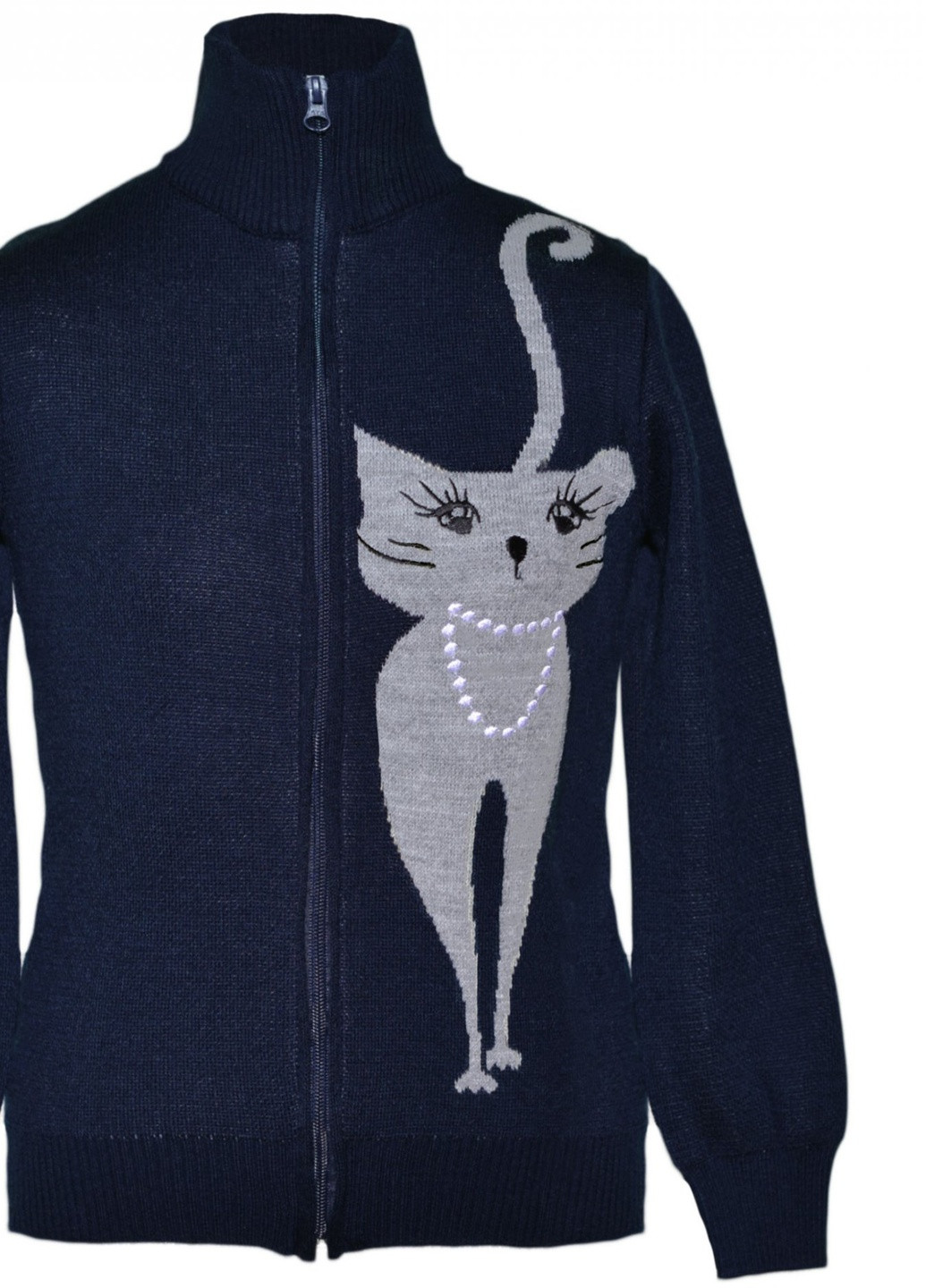 Синий светри кофта кішечка (кішка з намистом)17772-683 Lemanta