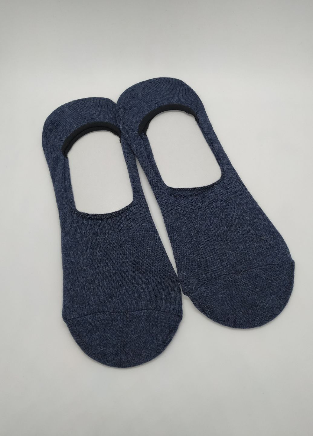 Шкарпетки сліди чоловічі бавовняні Сіро-сині No Brand (258260813)