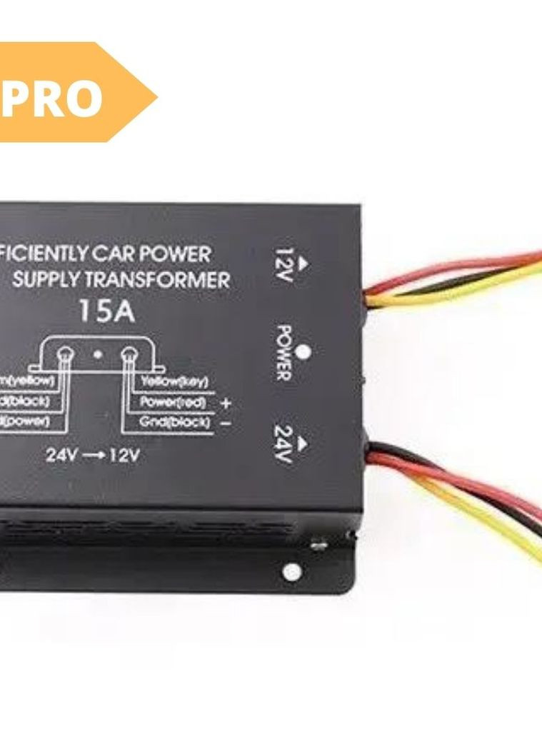 Преобразователь QIAO TB 2412 (15A) с 24V на 12V (20) черный (MER-14230_418) XPRO (261330262)