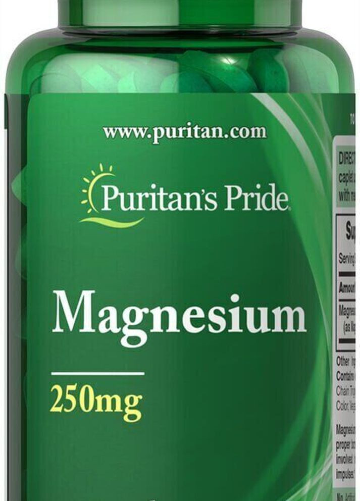 Магній Puritan's Pride Magnesium 250 mg 100 tablets Puritans Pride (266340677)