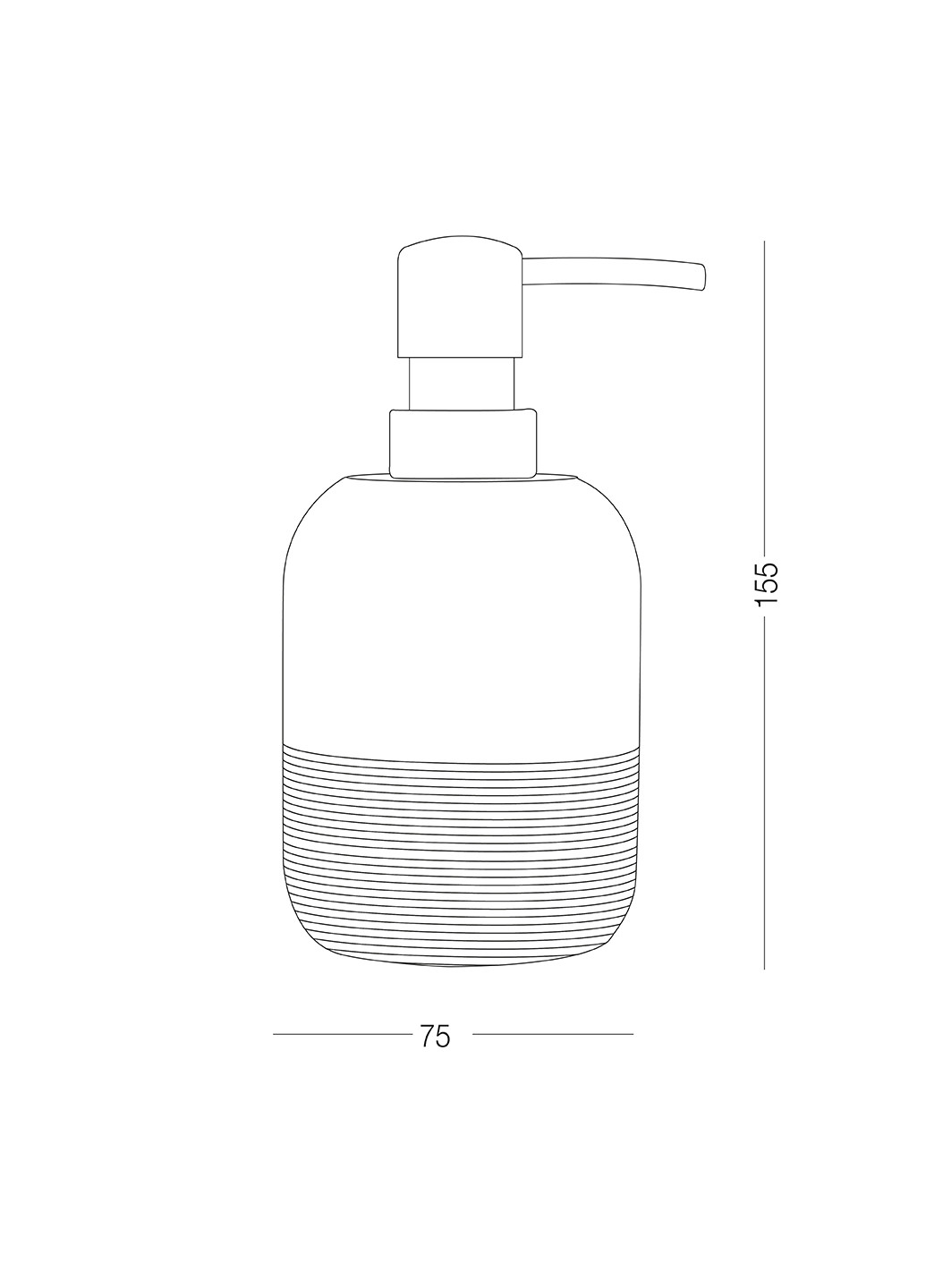 Диспенсер для жидкого мыла Boston, 7,5х15,5 см MVM (275462624)