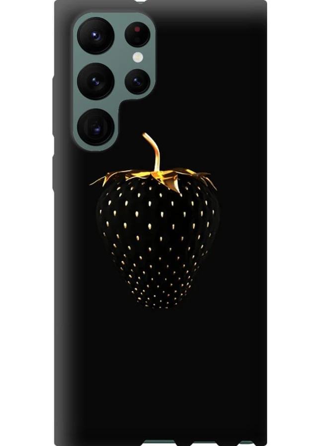 Силіконовий чохол 'Чорна полуниця' для Endorphone Samsung Galaxy S22 Ultra (258051806)