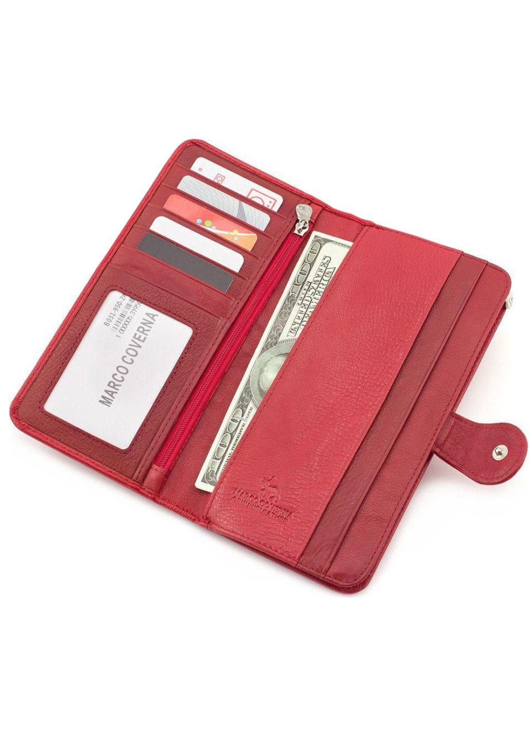 Стильный кошелек для девушек из кожи MC-B031-950-2 (JZ6699) красный Marco Coverna (259752557)