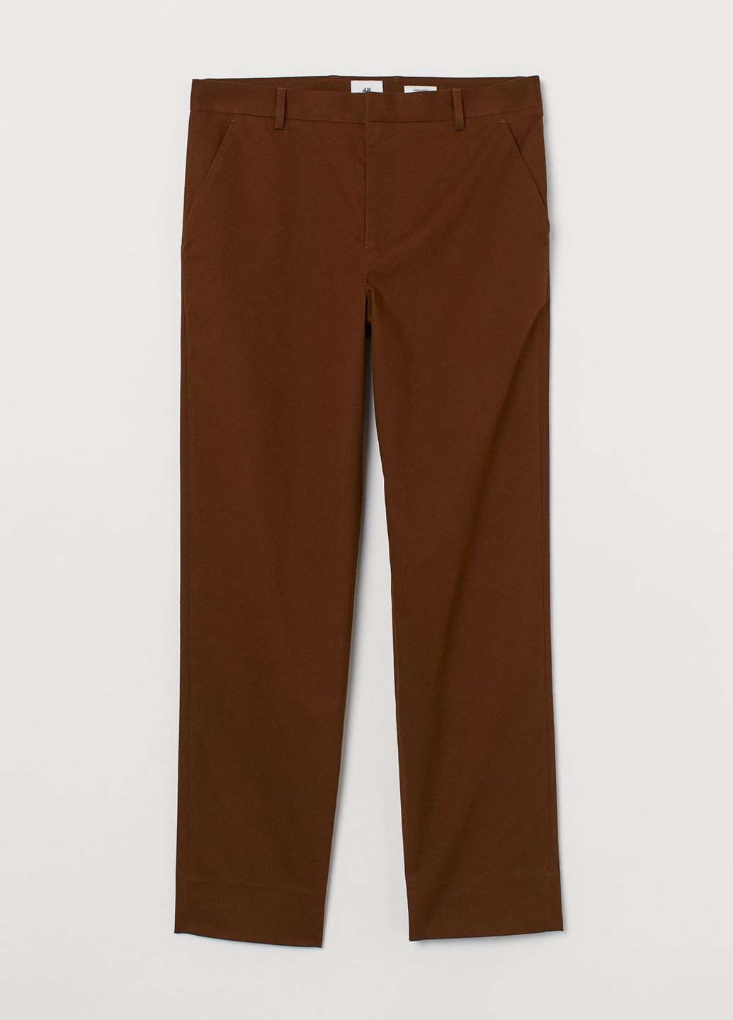 Коричневые джинсовые демисезонные брюки H&M