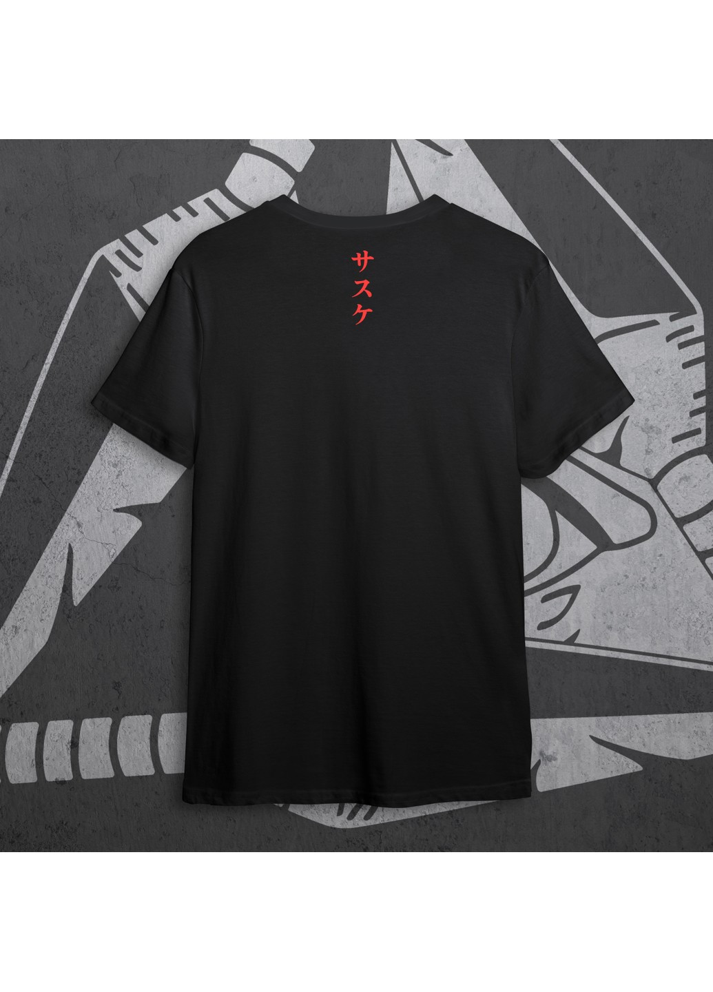 Чорна футболка з принтом наруто - кунаї саске No Brand