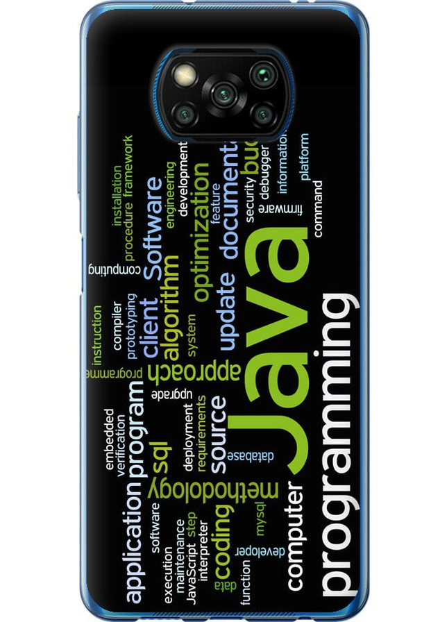 2D пластиковый чехол 'Программирование' для Endorphone Xiaomi Poco X3 (258181738)