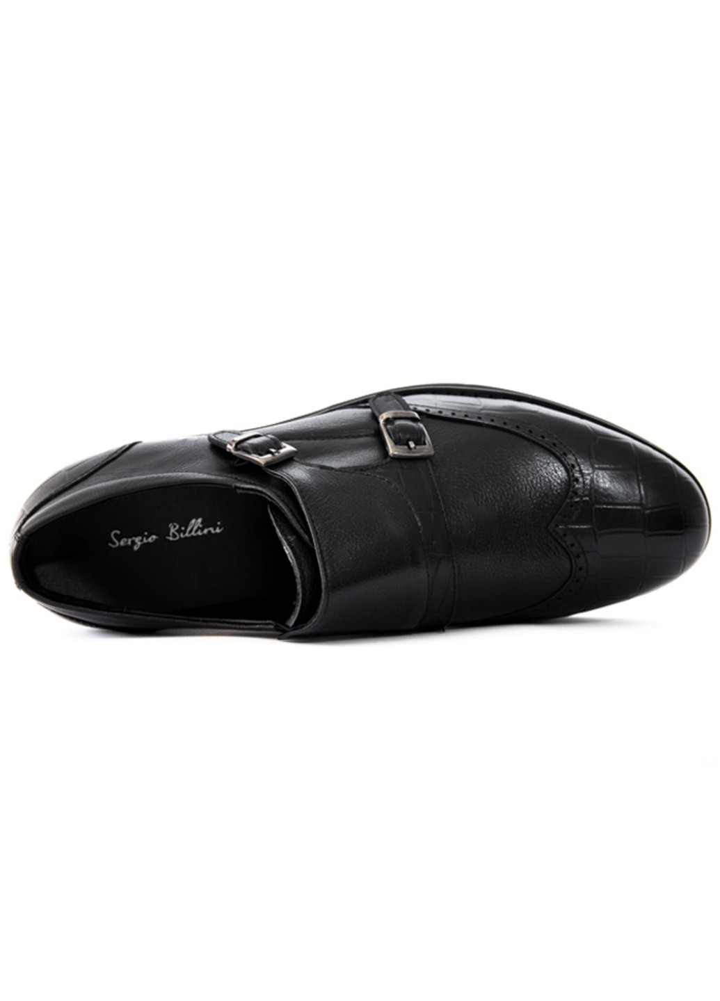 Черные вечерние туфли мужские бренда 9402125_(1) Sergio Billini на кнопках