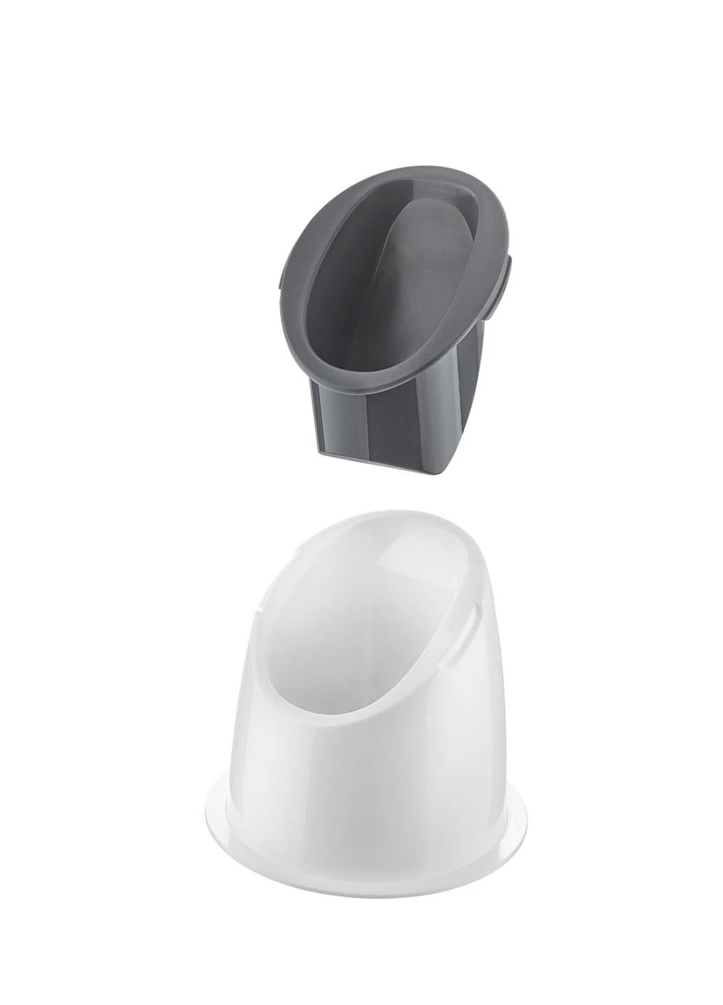 Туалетный силиконовый ершик белый-серый Livarno home комбинированная