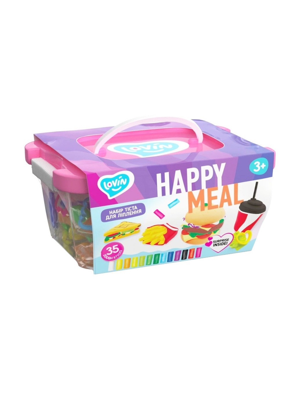 Набір тіста для ліплення "Happy meal" колір різнокольоровий ЦБ-00188143 Окто (259465905)