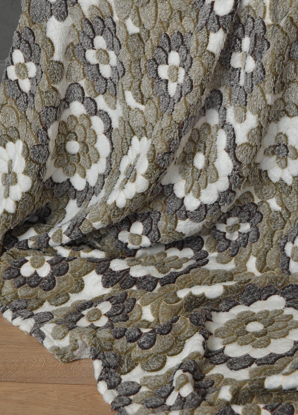 Плед с цветочным принтом размер 180*200 Let's Shop (262377001)