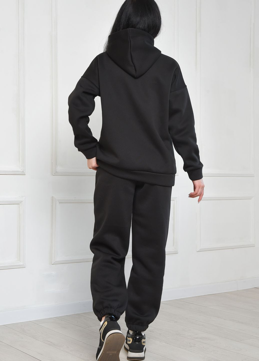 Спортивный костюм женский на флисе черного цвета размер 1 Let's Shop (265001024)