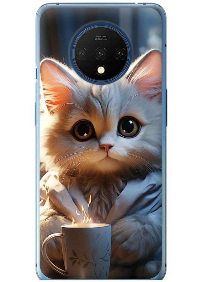 Силіконовий чохол 'Білий кіт' для Endorphone oneplus 7t (265395292)