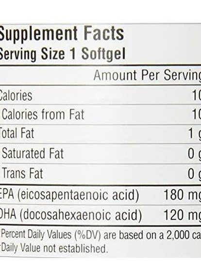 Omega Epa Fishoil 1000 mg 100 Tabs Source Naturals (258498793)