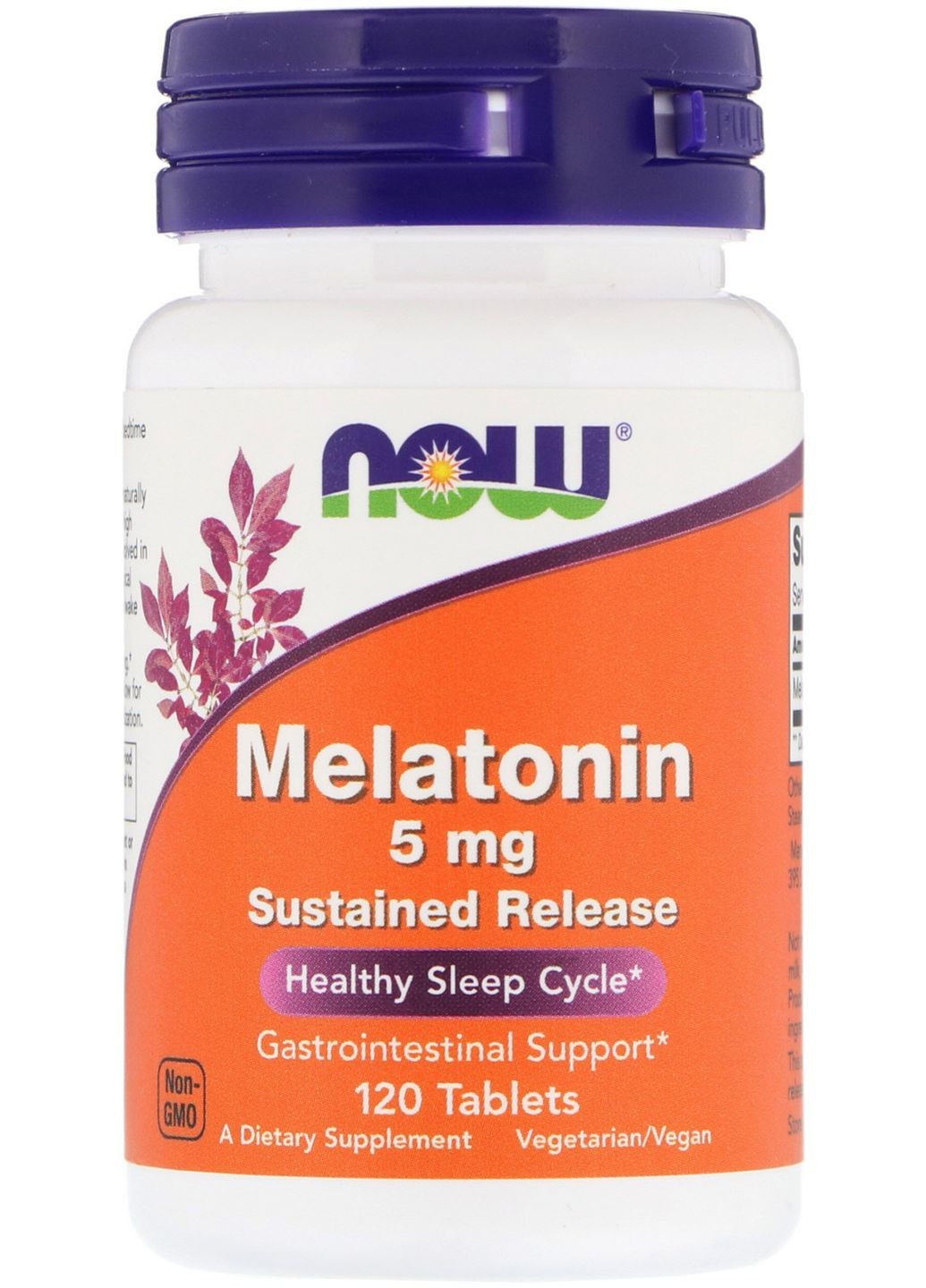 Мелатонін Melatonin 5mg SR 120 tabl Now (267226678)