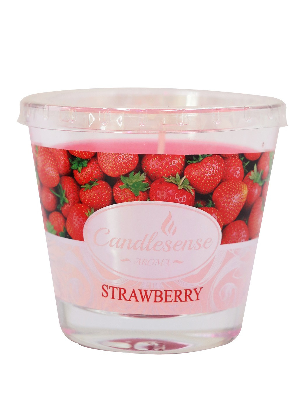 Ароматизована свічка у склянці Strawberry (30год) Candlesense Decor (257144569)