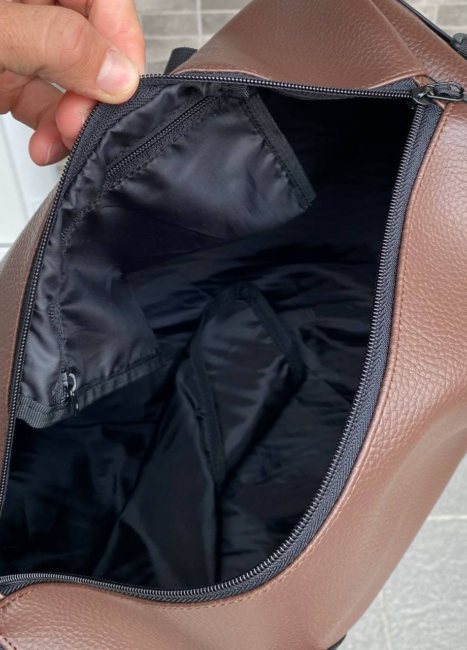 Спортивная универсальная круглая сумка бочка в коричневом цвете Barrel brown MW No Brand (265399753)