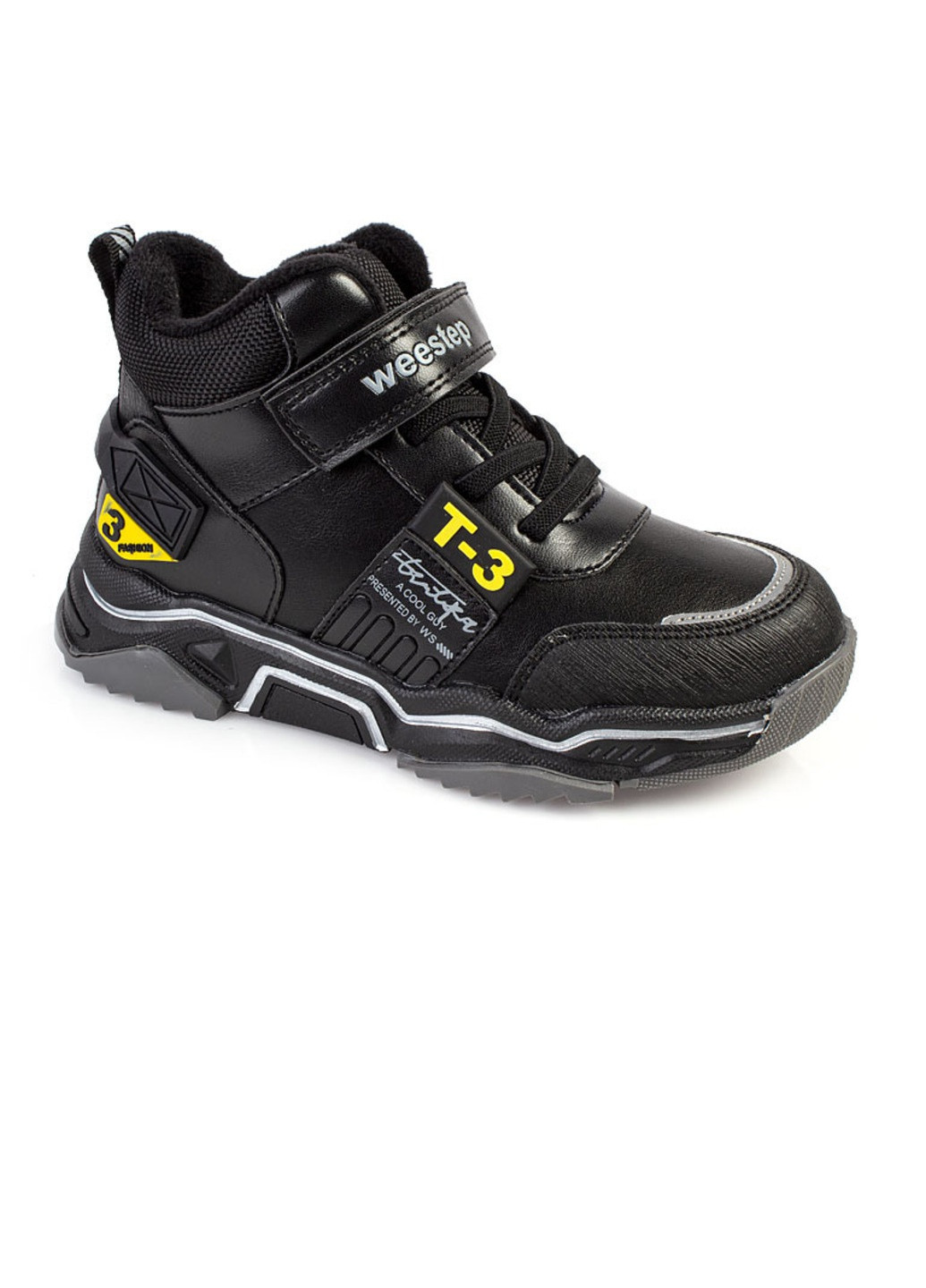 Черные повседневные осенние ботинки детские для мальчиков бренда 5100005_(1) Weestep