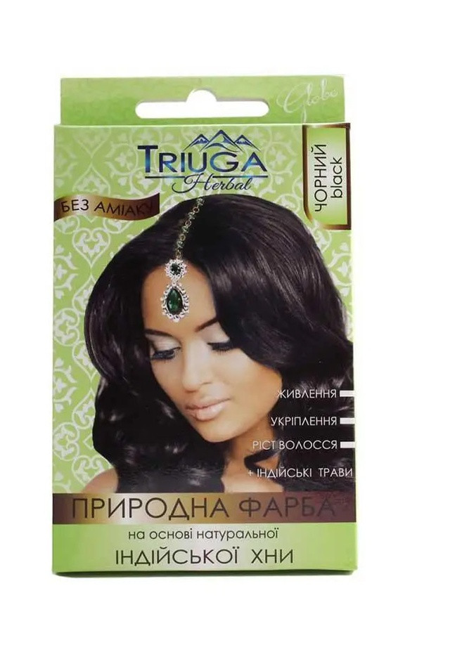 Краска натуральная для волос Triuga на основе хны Черный 25 г Triuga Herbal (258576709)