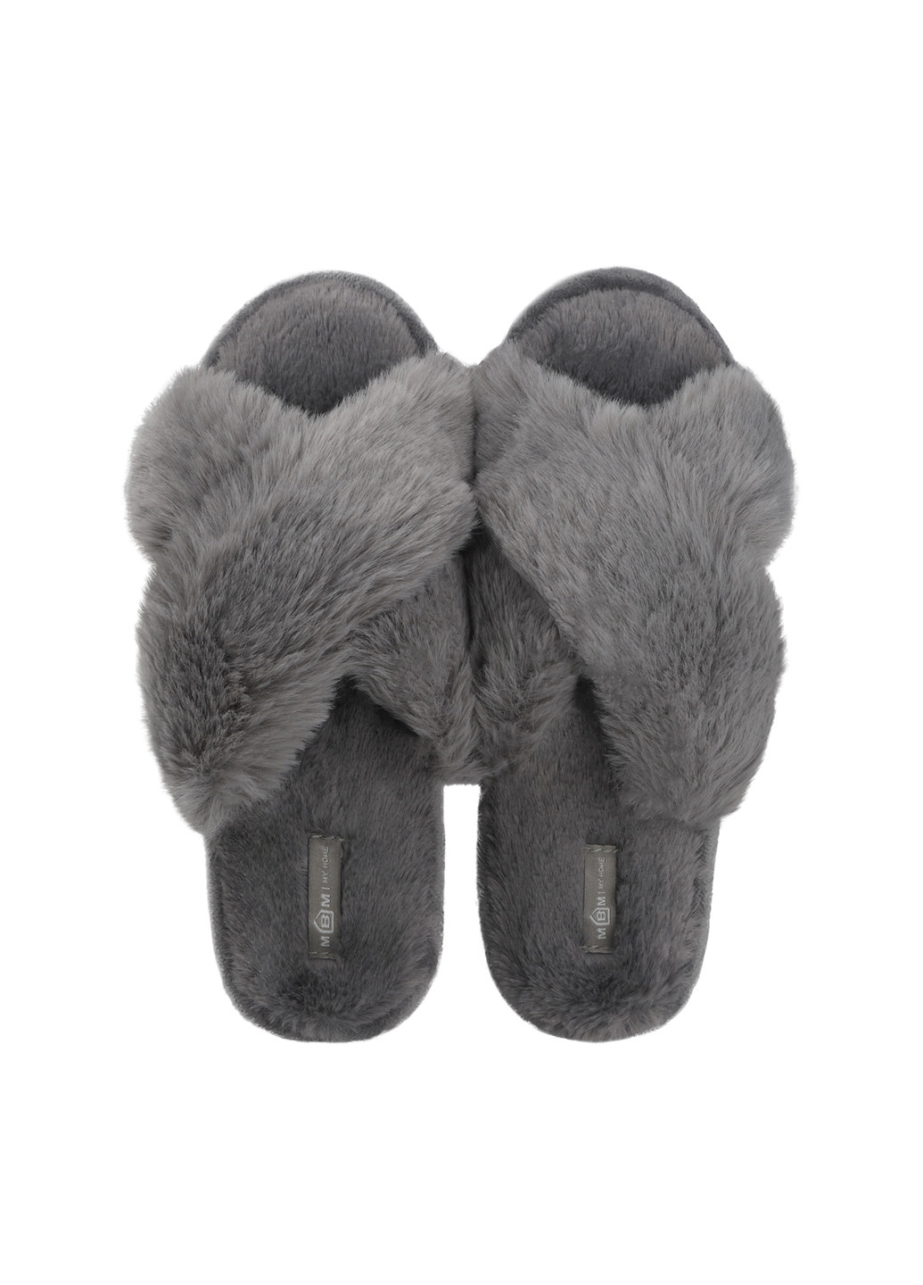 Серые тапочки женские меховые rada, р. 38-39, антрацит MVM