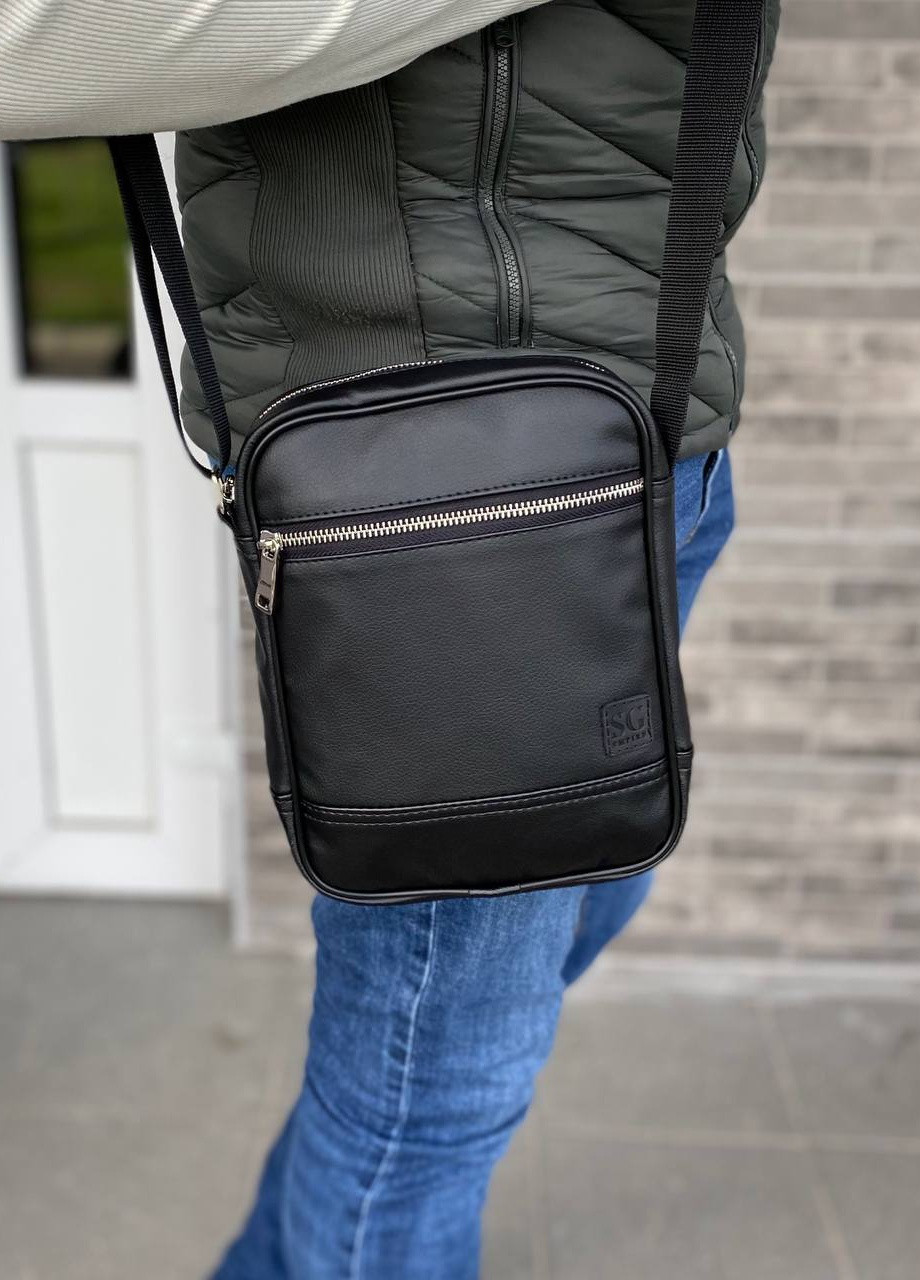 Мужская классическая городская сумка барсетка через плечо Modern black No Brand (258260630)