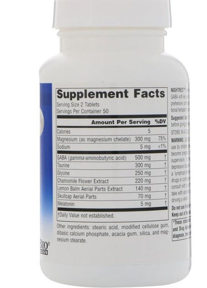 NightRest, Melatonin 100 Tabs Source Naturals (258499218)