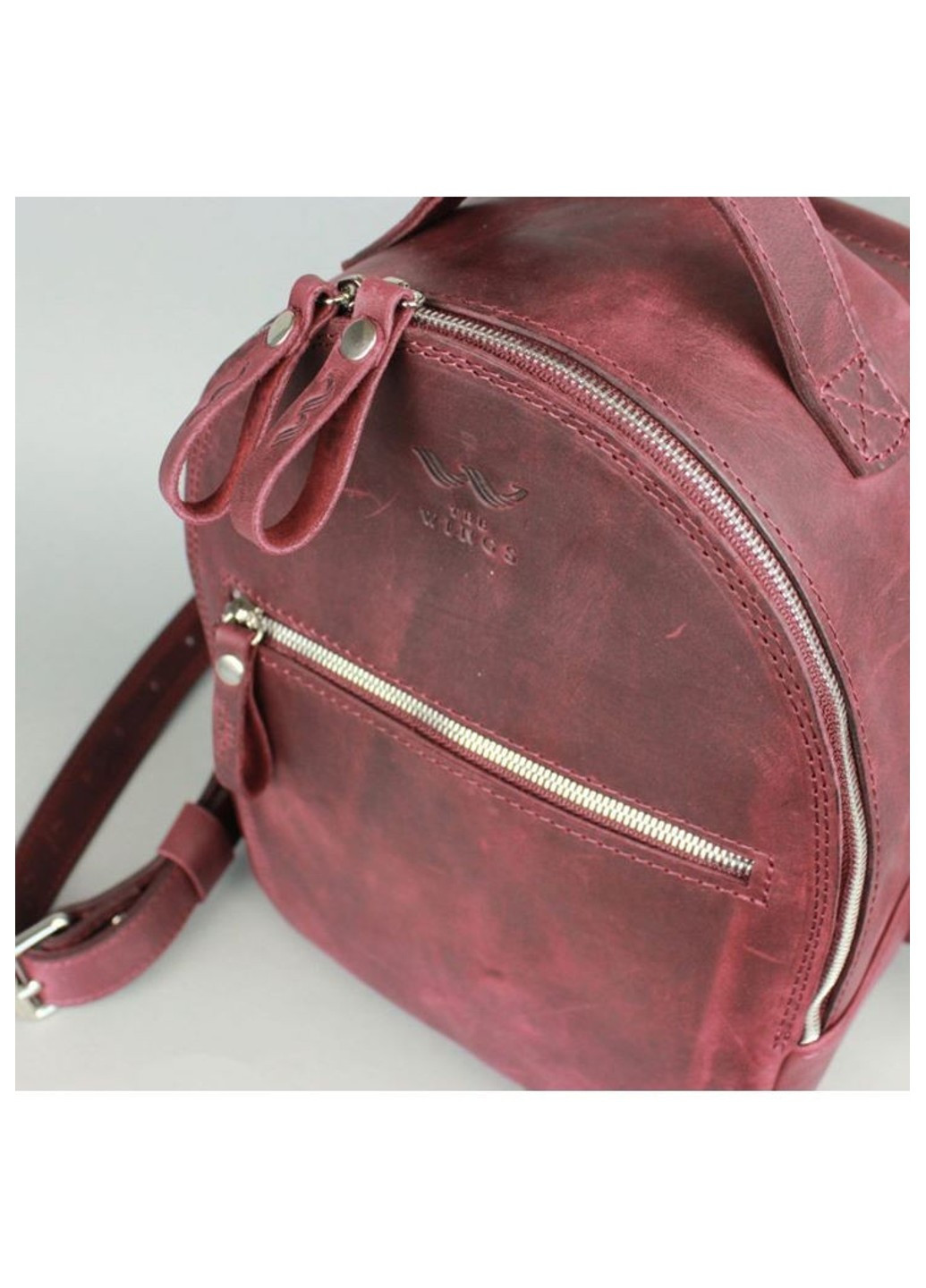 Рюкзак жіночий шкіряний Groove S бордовий вінтажний TW-GROOVE-S-MARS-CRZ The Wings (263518997)