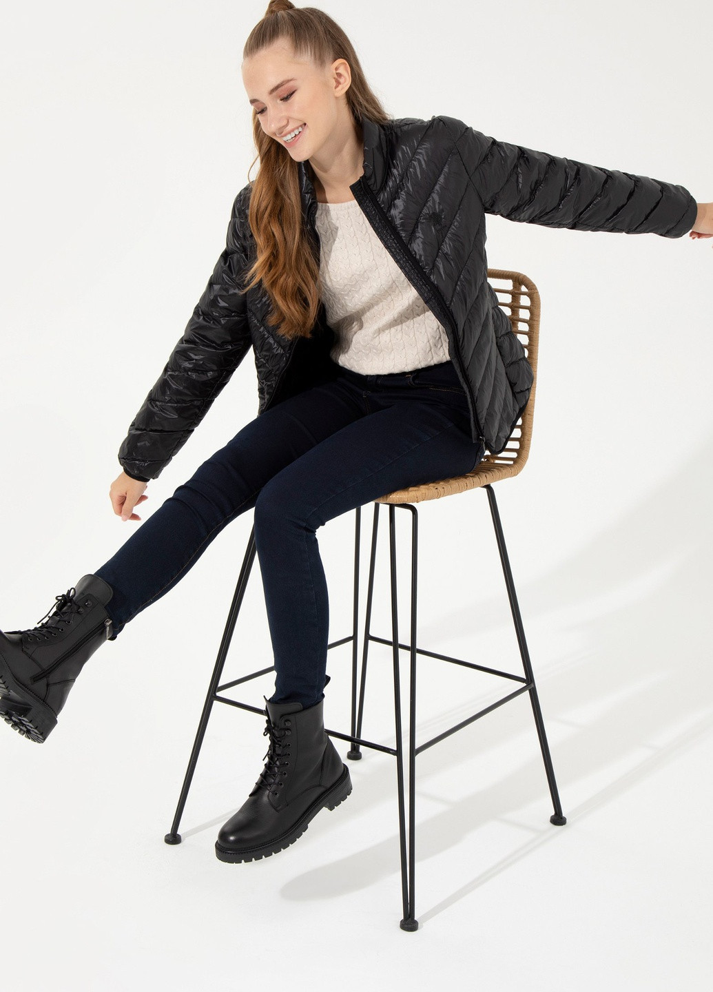 Черная куртка теплая u.s. polo assn. женская U.S. Polo Assn.