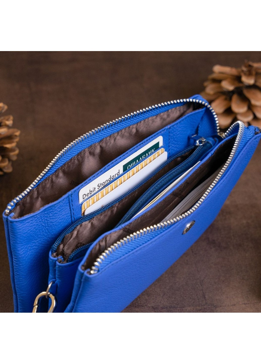 Женский кожаный клатч ST Leather 19252 Синий ST Leather Accessories (262453795)