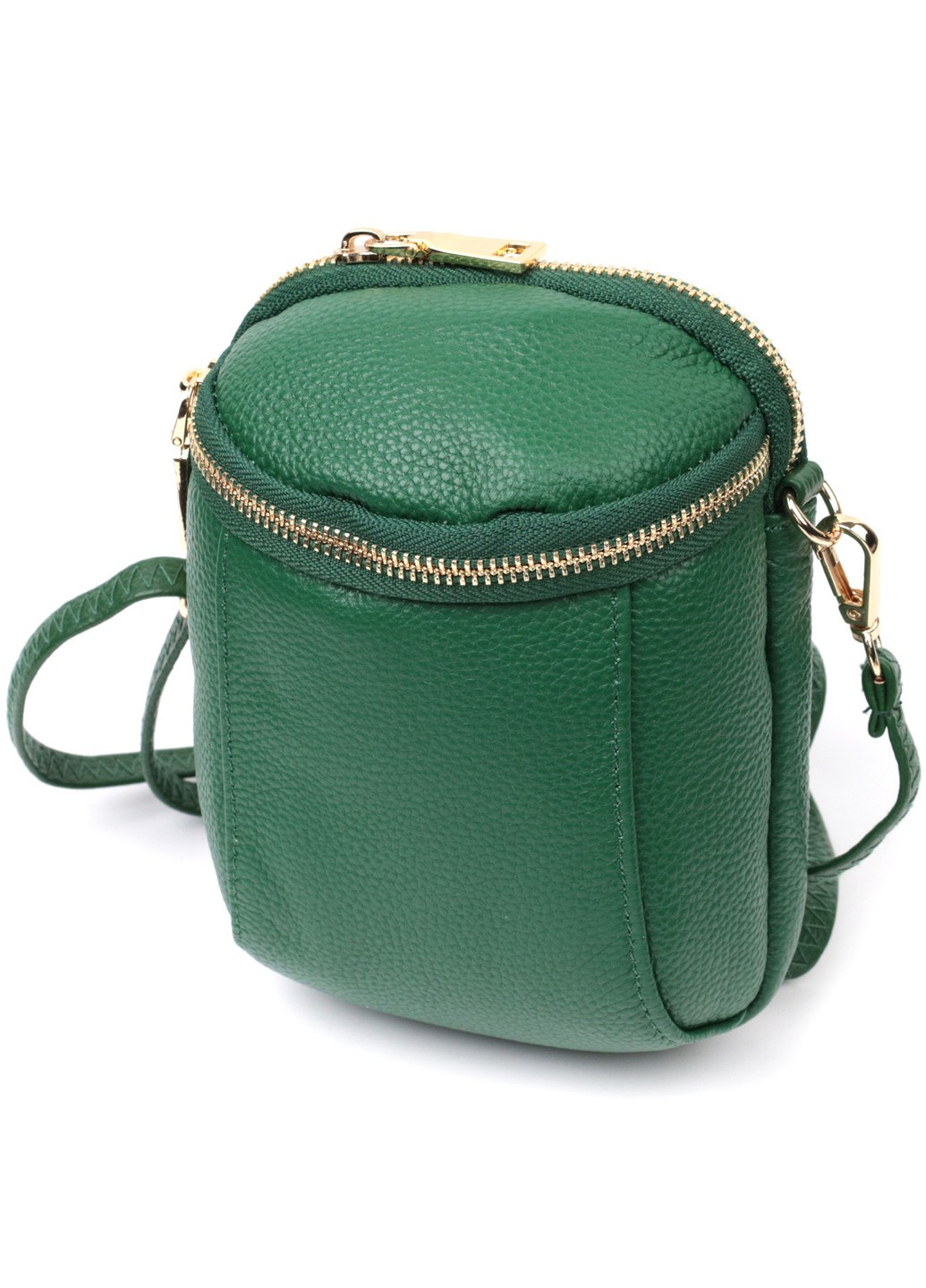 Интересная сумка для женщин из мягкой натуральной кожи 22341 Зеленая Vintage (276461785)