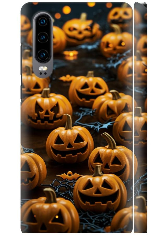 3D пластиковый матовый чехол 'Тыквы 2' для Endorphone Huawei P30 (266807929)