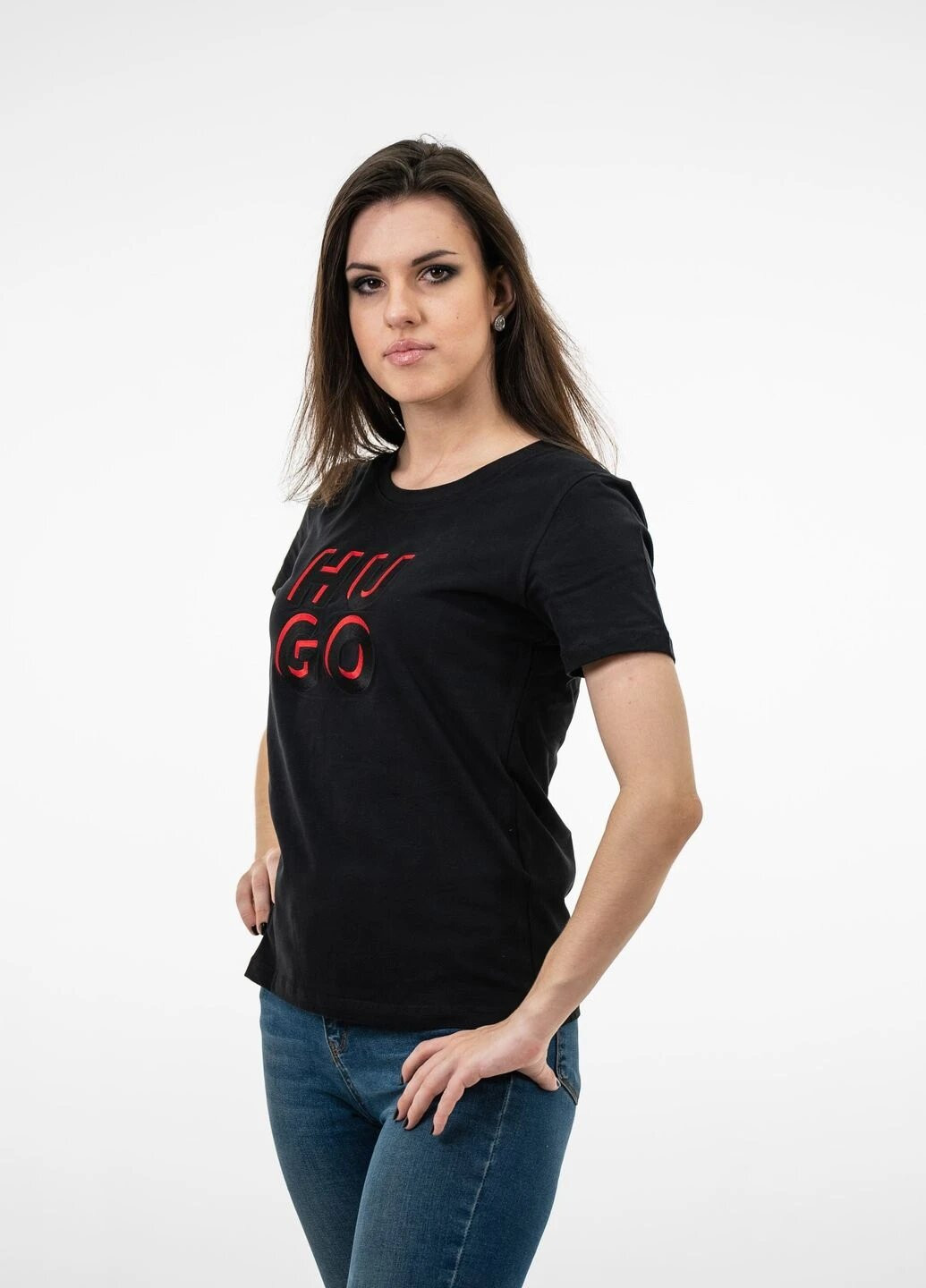 Футболка жіноча Hugo Boss BOSS RELAXED-FIT T-SHIRT IN COTTON JERSEY WITH LOGO - (263948569)