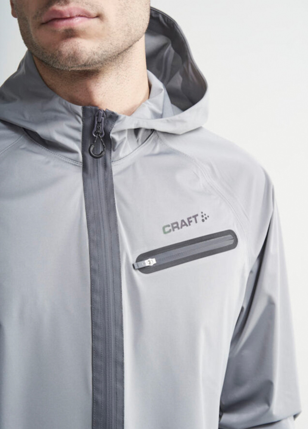 Серая демисезонная мужская куртка Craft Hydro Jacket