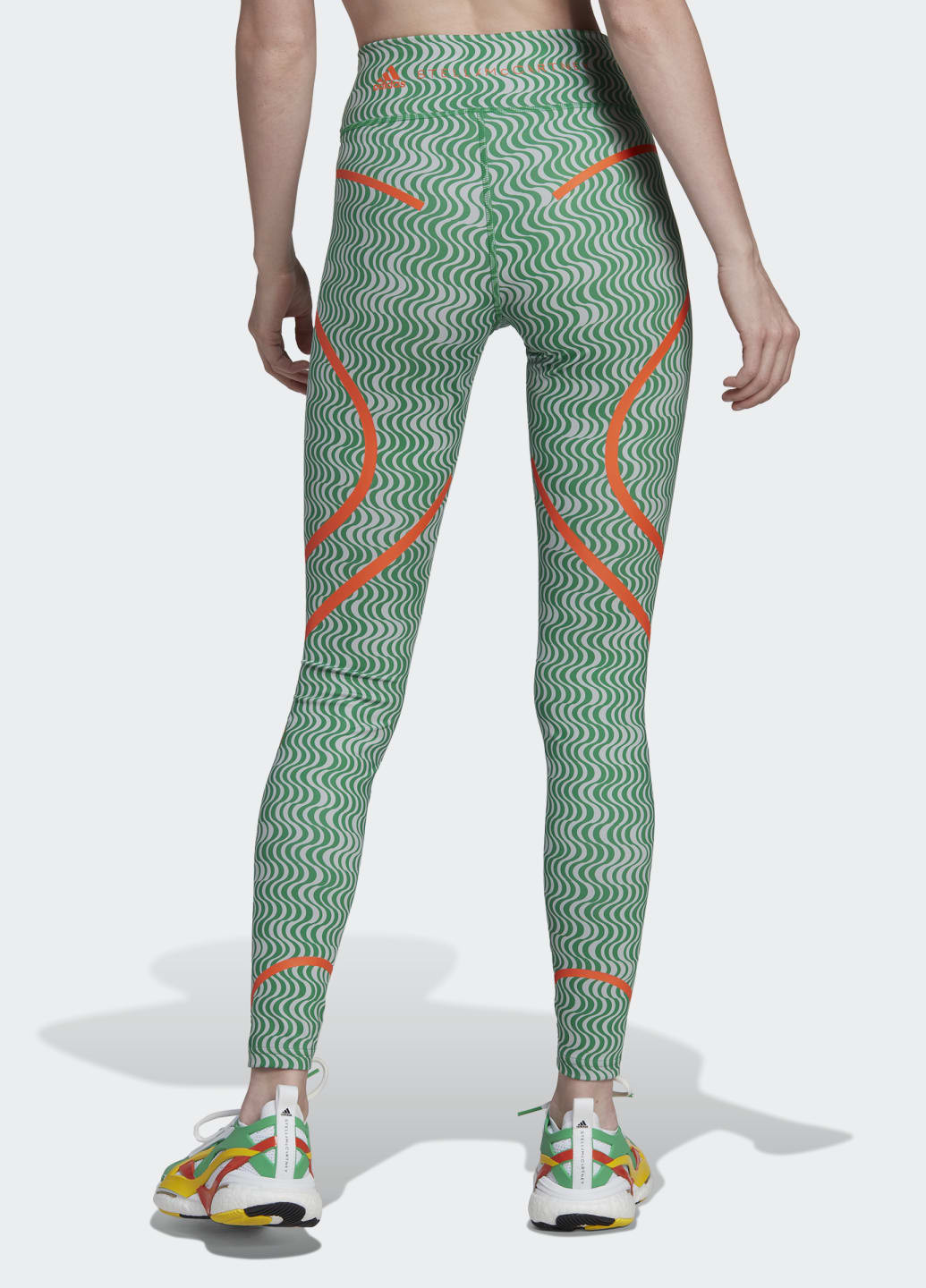 Зеленые летние спортивные леггинсы asmc tigh print adidas