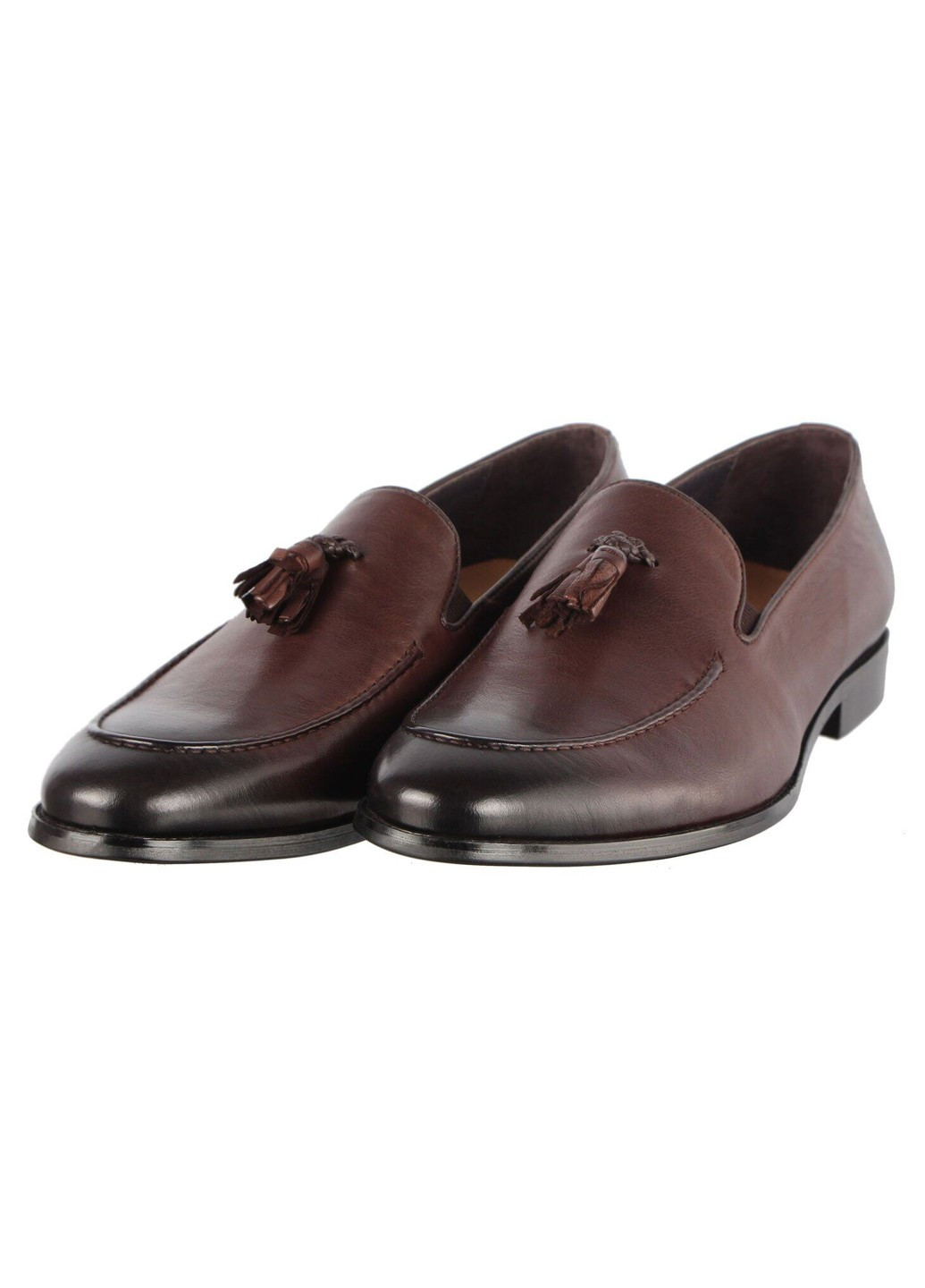 Коричневые мужские классические туфли 196342 Cosottinni без шнурков