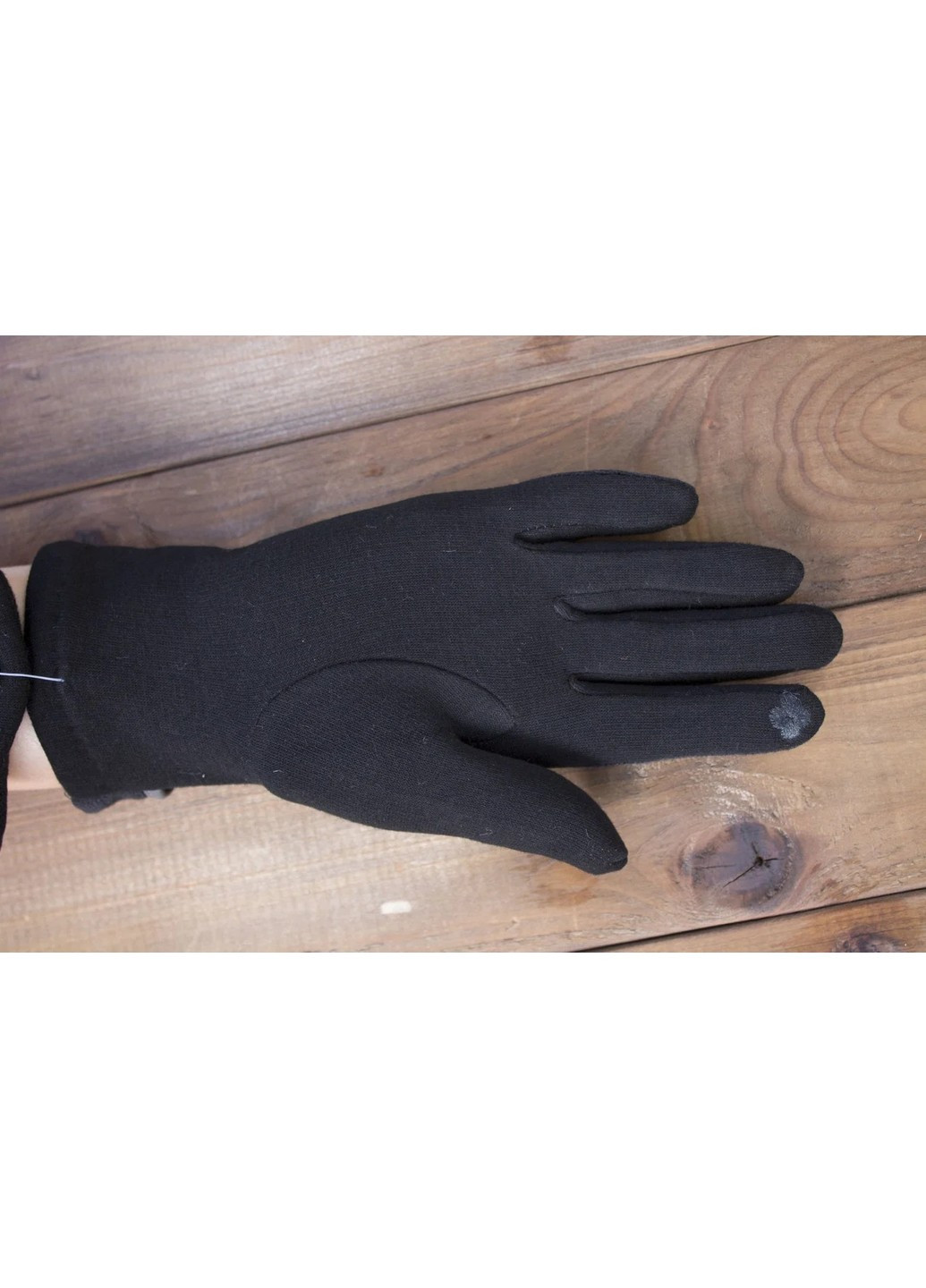 Рукавички сенсорні жіночі чорні трикотажні одяг 1805-5s2 м BR-S (261771529)