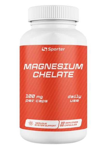 Магній хелат Magnesium Chelate 90 caps Sporter (262297091)
