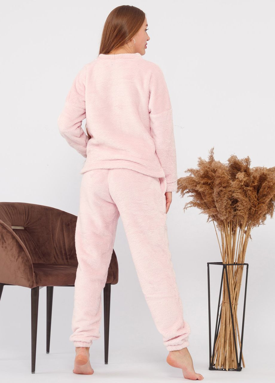 Персиковая всесезон костюм домашний махровый кофта со штанами кофта + брюки Maybel