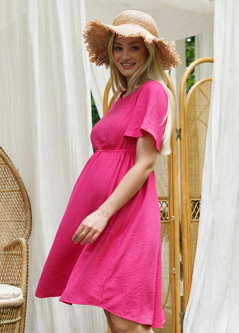 Малиновое малиновое платье для беременных и кормящих мам с секретом для кормления с гипоаллергенной ткани To Be