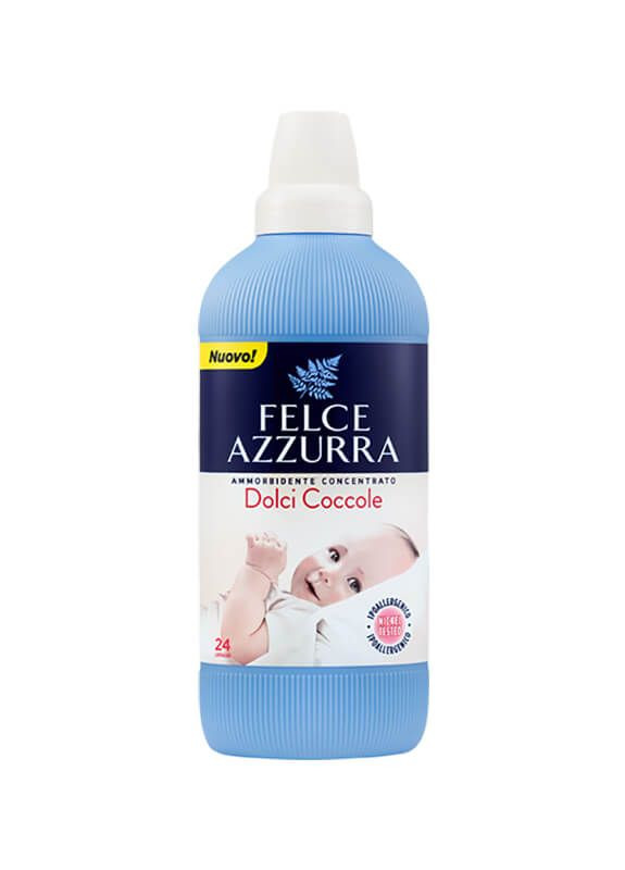 Концентрированный смягчитель для белья Dolci Coccole для чувствительной кожи 24 стирки Felce Azzurra (277813804)