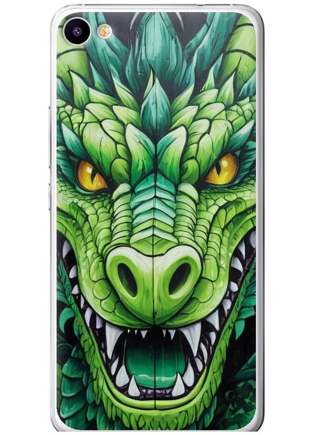 2D пластиковий чохол 'Зелений дракон' для Endorphone Meizu U20 (275463255)