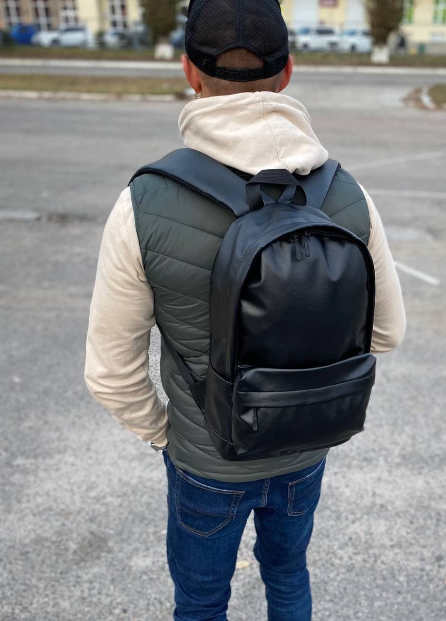 Чорний чоловічий універсальний рюкзак міський повсякденний спортивний для подорожей Town Style No Brand (258243780)