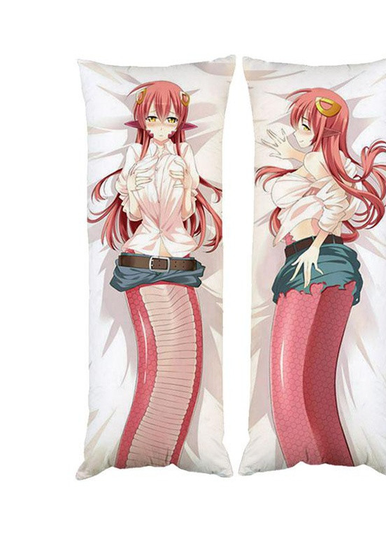Подушка дакимакура Мия Ламия Monster Musume декоративная ростовая подушка для обнимания 60*200 No Brand (258990842)