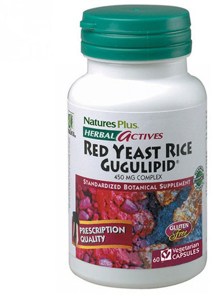 Nature's Plus Herbal Actives, Red Yeast Rice Gugulipid 60 Caps Natures Plus (256724378)