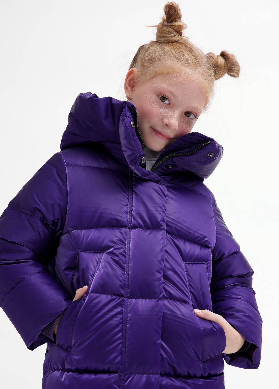 Фіолетова зимня пухова куртка для дівчаток від 6 до 17 років X-Woyz