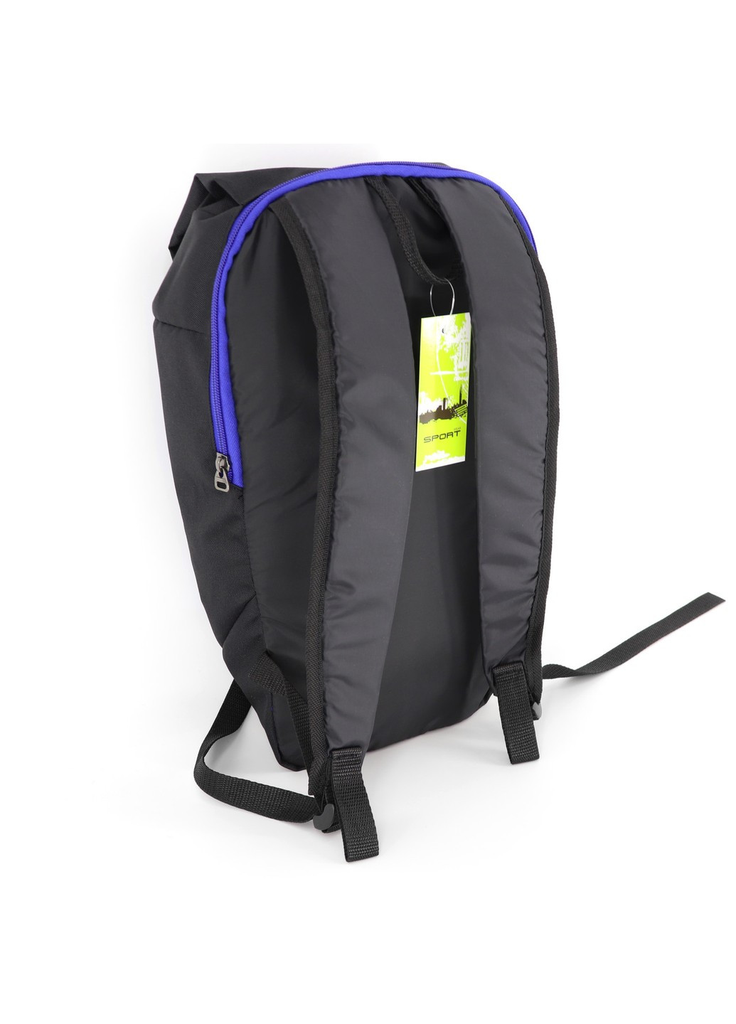 Повседневный детский рюкзак черного цвета с синей молнией Mayers спортивный школьный городской унисекс 10 л No Brand (258591266)