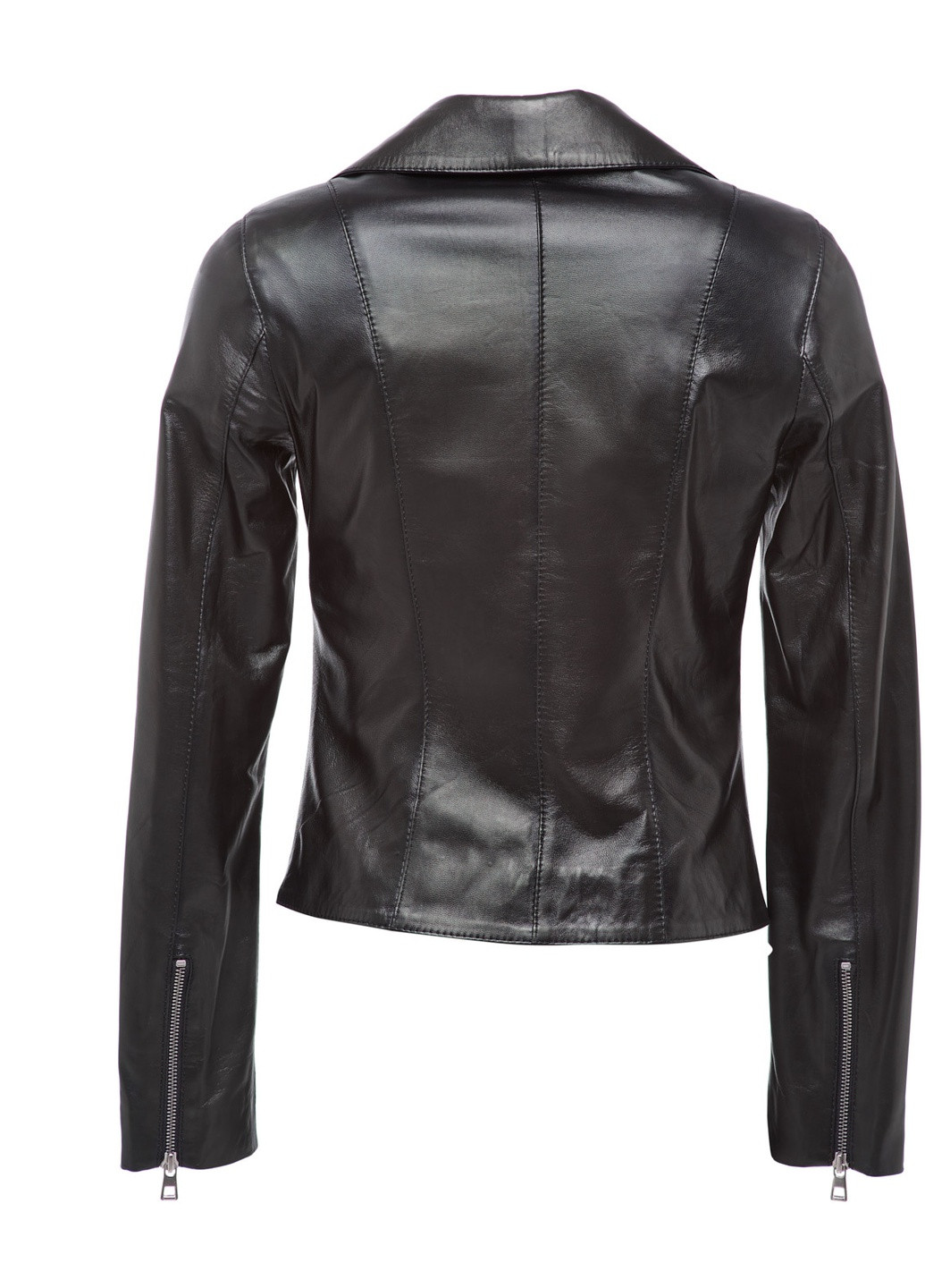 Черная демисезонная женская кожаная куртка из натуральной кожи весна осень демисезон косуха as-15 черная Actors
