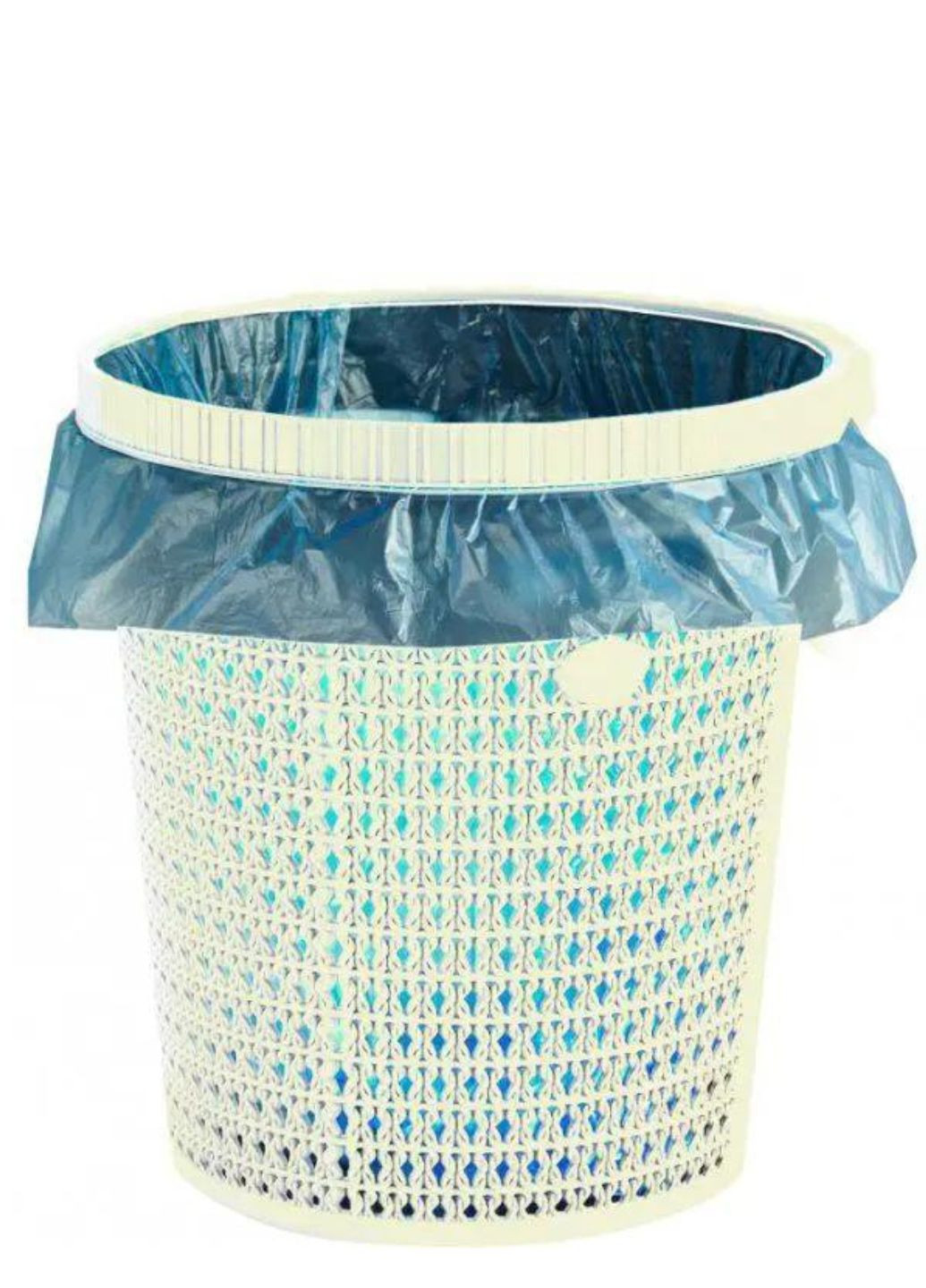 Корзина для мусора с отсеком для пакетов 12 л Бежевая Sakarya Plastik (269691449)