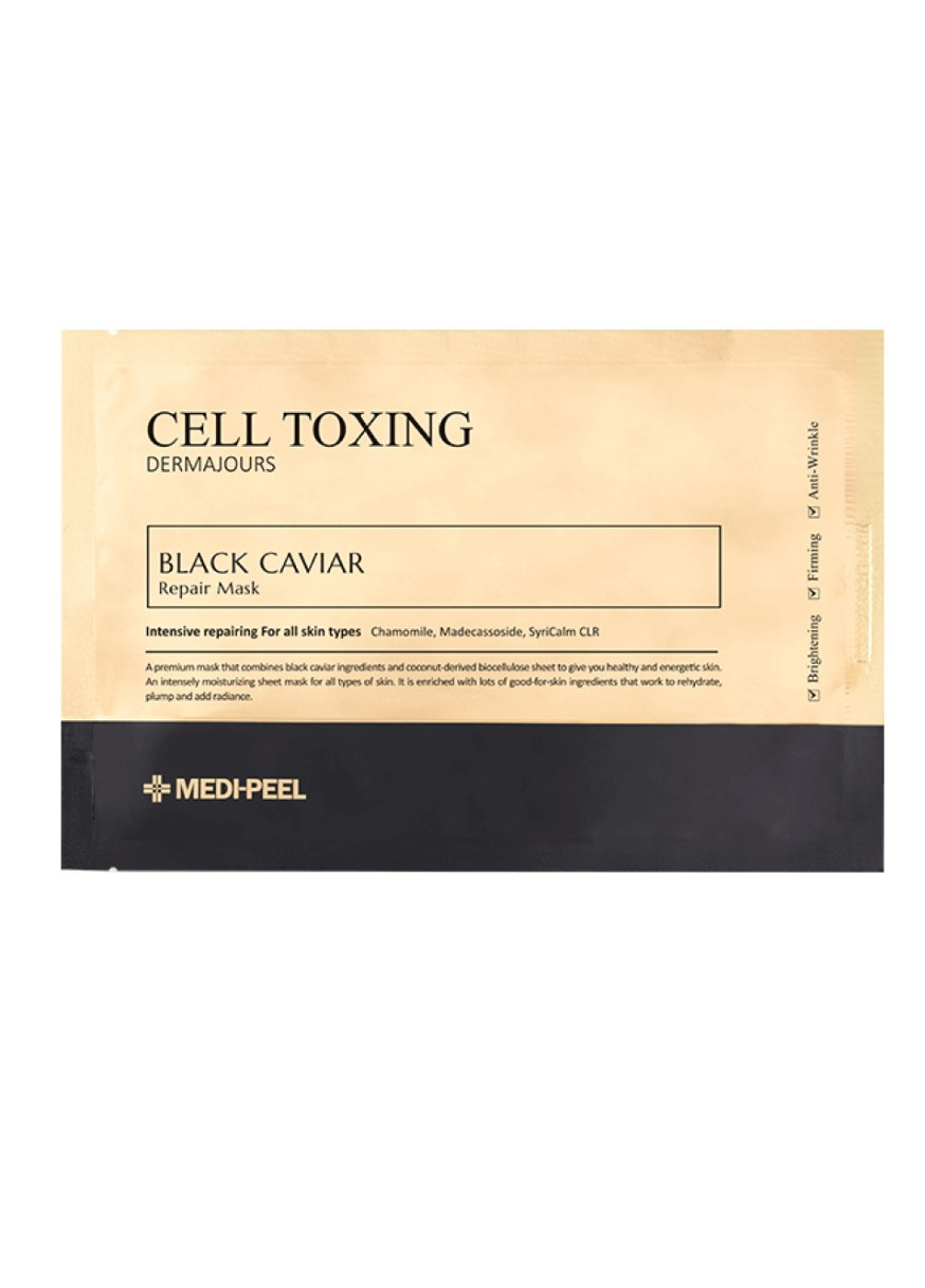 Восстанавливающая маска Cell Toxing Black Caviar Dermajours Repair Mask Medi-Peel (267646966)